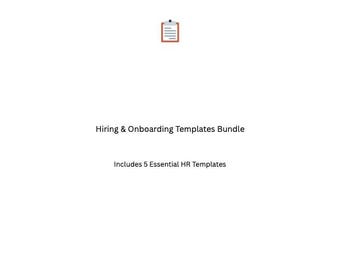 HR-Starterkit für kleine Unternehmen | Einstellung & Einstellung von Vorlagen | Bearbeitbare HR-Formulare | Digitaler Download