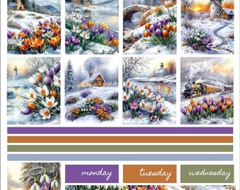 STONE BLUE WINTER Printable Erin Condren 7x9 Vertical Weekly Planner ...