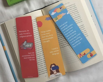 MARCADORES DE LIBROS DE SALLY ROONEY / Gente normal / Conversaciones entre amigos / Un mundo hermoso, ¿dónde estás? / Citas de libros / Regalos para amantes de los libros