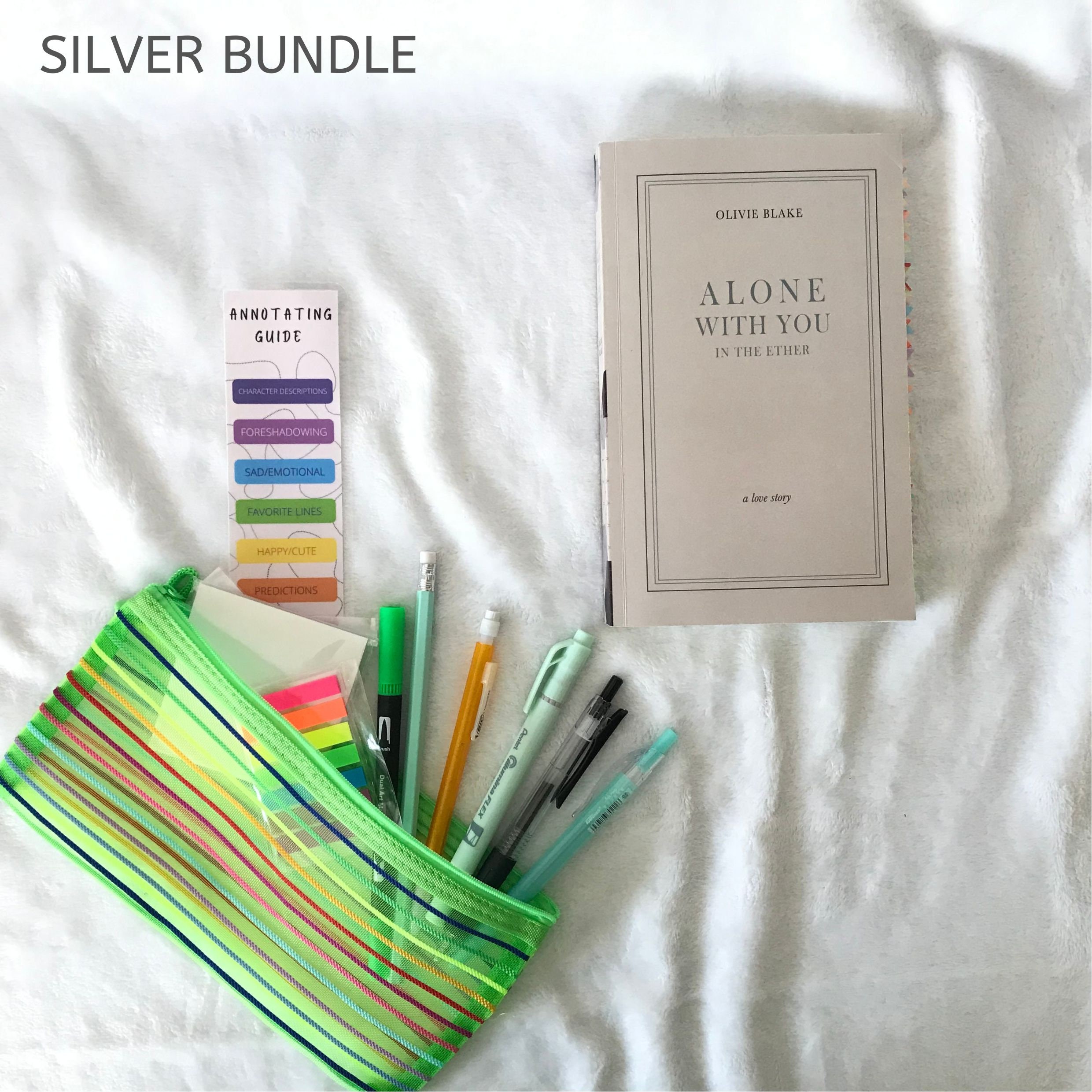 ANNOTATION KIT Annotating Books Annotating Key Annotating Bookmark Pencil  Pouch Annotating Tabs Gift for Book Lovers 