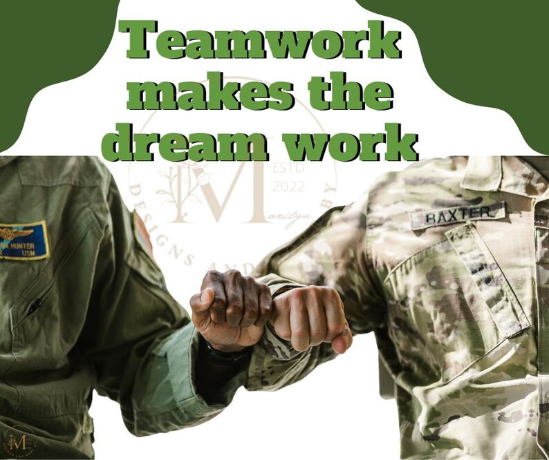 Teamwork Makes the Dream Work Military Wall Art, Digital Download ...
