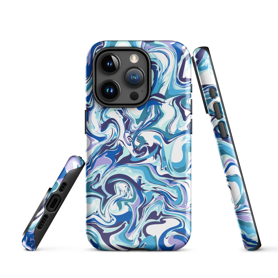 IPhone Case Blue Marble Swirl Design, Stylish & Durable for Iphone® 11