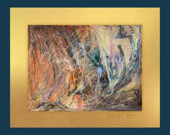 Abstract Oil Pastel Art Print – Enigma Series No. 12 (Digital Download)