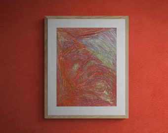 Goliath - Original Prophetic Oil Pastel Art