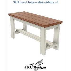 DIY/Woodworking/Build Plans/Farmhouse Bench/Dining Room Furniture/Digital/Carpentry/Bench