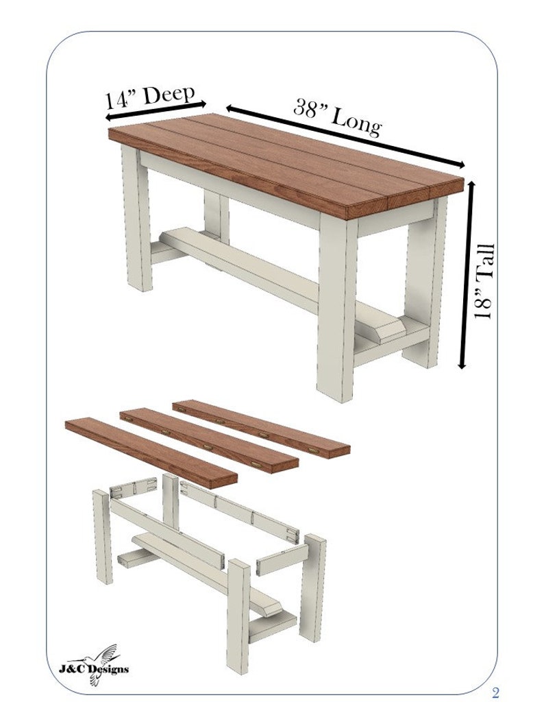 Build Plans/farmhouse Bench/dining Room Furniture/digital/diy ...