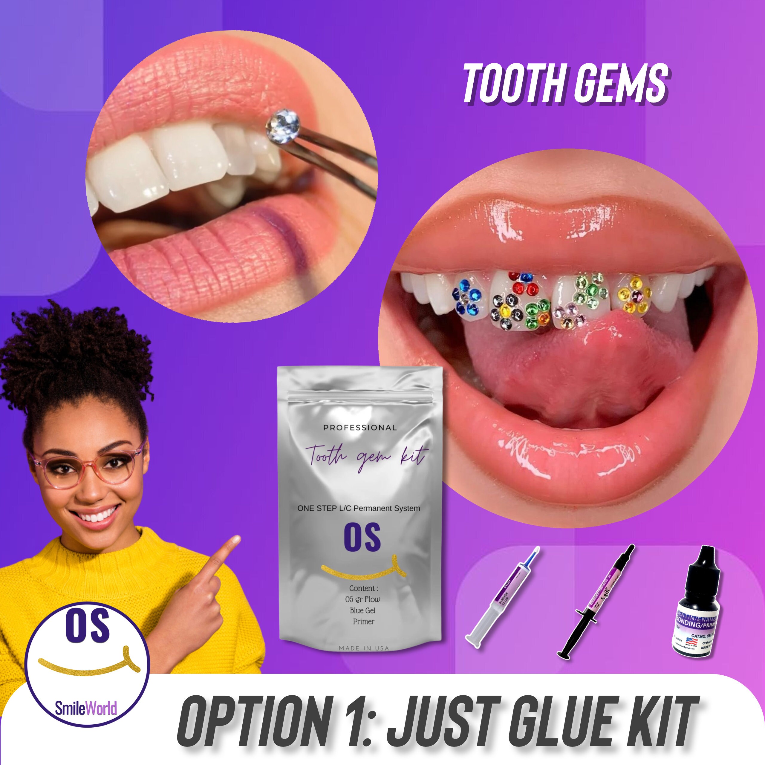 Diy Jewelry Tooth Gem Kit Glue Dental Crystal Decorations Etching Gel Light  Cure Adhesive Flowable Composite Orthodontic Bonding