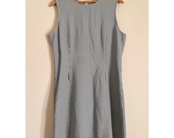 Vintage Grey Blue and Black Dress