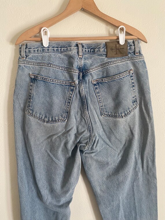 Vintage 90s Calvin Klein Light Wash Blue Jeans - image 5
