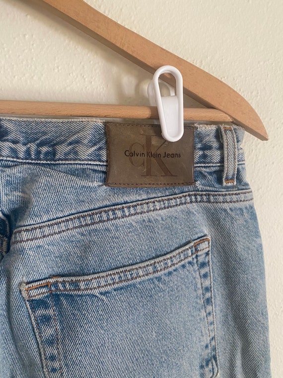 Vintage 90s Calvin Klein Light Wash Blue Jeans - image 2