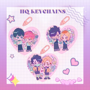 HQ Volleyball Boy ships glitter keychains