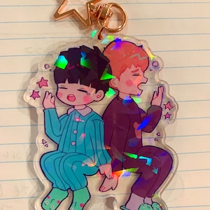 Mob & Reigen keychain 3” inches