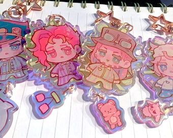 Llavero de pijama holográfico de Very Bizzare guys (parte 3 y parte 7)