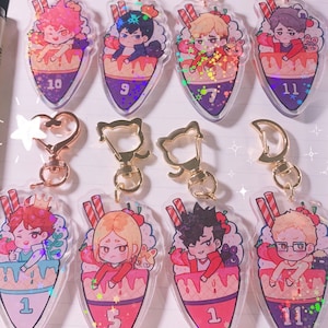 HQ 2.5”  ice cream Holo keychains