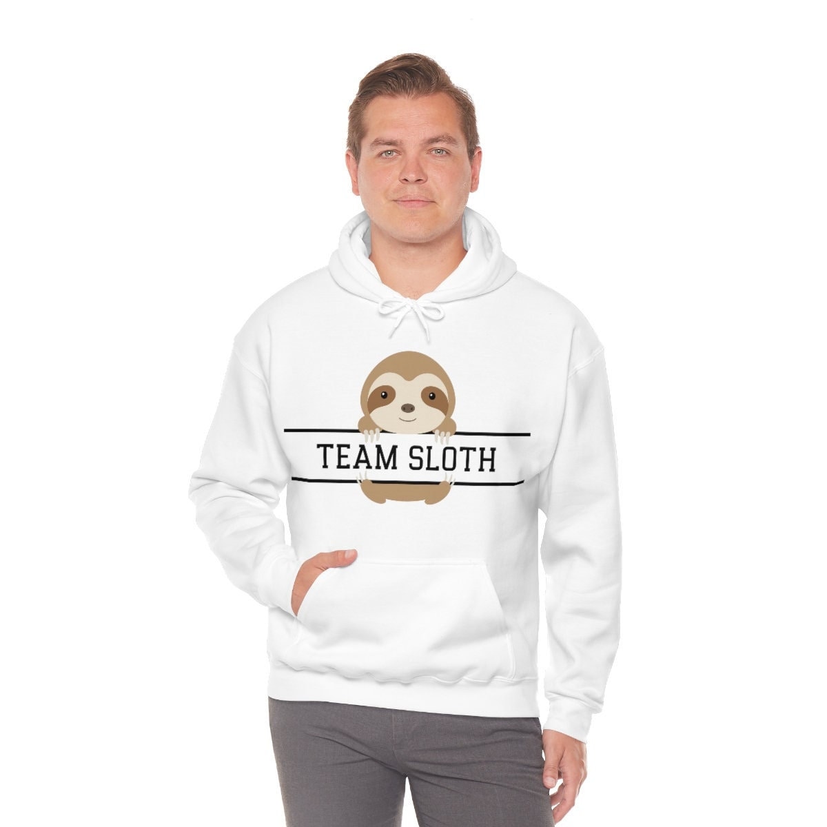 Team Sloth Hoodie Sloth Hooded Sweatshirt I Love Sloths - Etsy