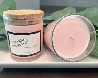 Sparkling grapefruit candle | soy candle | 8oz candle | champagne candle | fruity candle