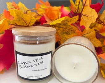 Pumpkin spice buttercream candle | soy candle | 8oz candle | fall candle | hand poured candle | pumpkin candle | spiced candle