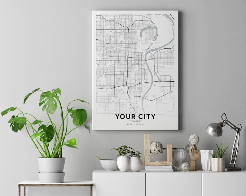 Custom City Map, Any Town, Any City, Custom Area Map, Custom Map Print, City Map Print, Your City, Printable Wall Art, Digital Download image 9