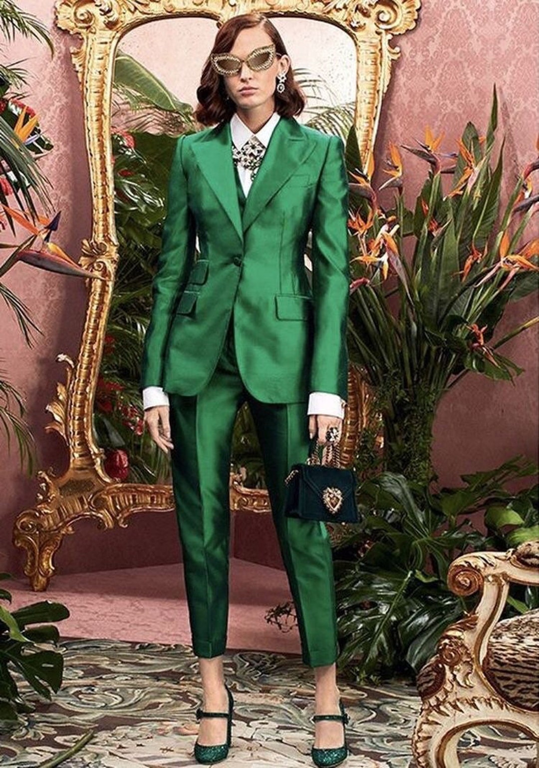 Green Suits for Womentwo Piece Suits/women Suits/business Suit Women