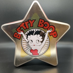 Betty Boop Carlton Cards Christmas Ornament Set w/Tin Star Canister