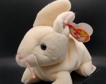 Ty Beanie Baby Nibbler the Cute Bunny Rabbit, retired rare MWMT