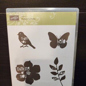 Juego de sellos de goma Nature's Hello de Hostess de Stampin' Up