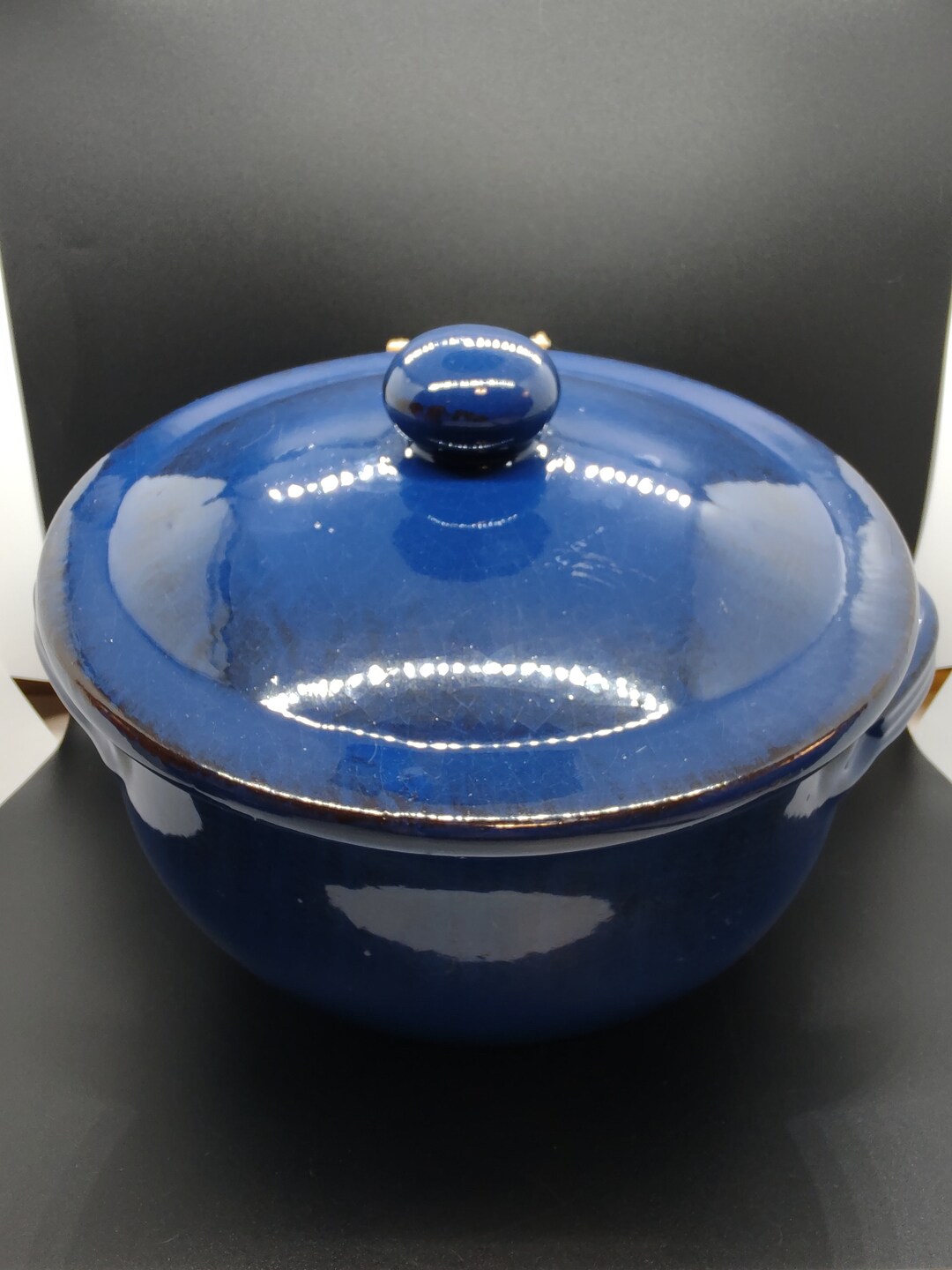 Large De Silva Terracotta Blue Cooking Pot Italian Made - Etsy