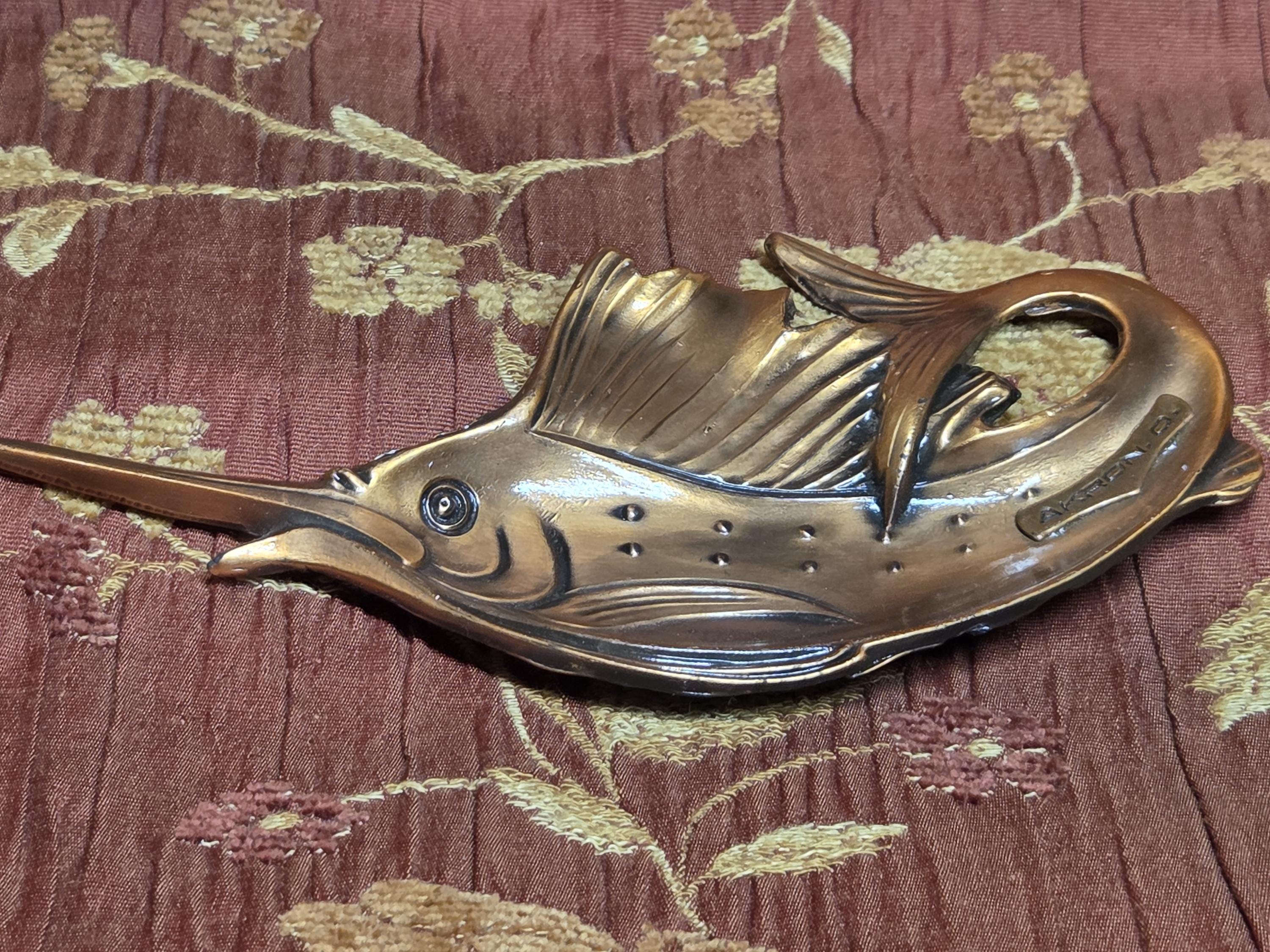 Vintage K and O Co Brass Swordfish Coin Trinket Dish, Ashtray - Etsy