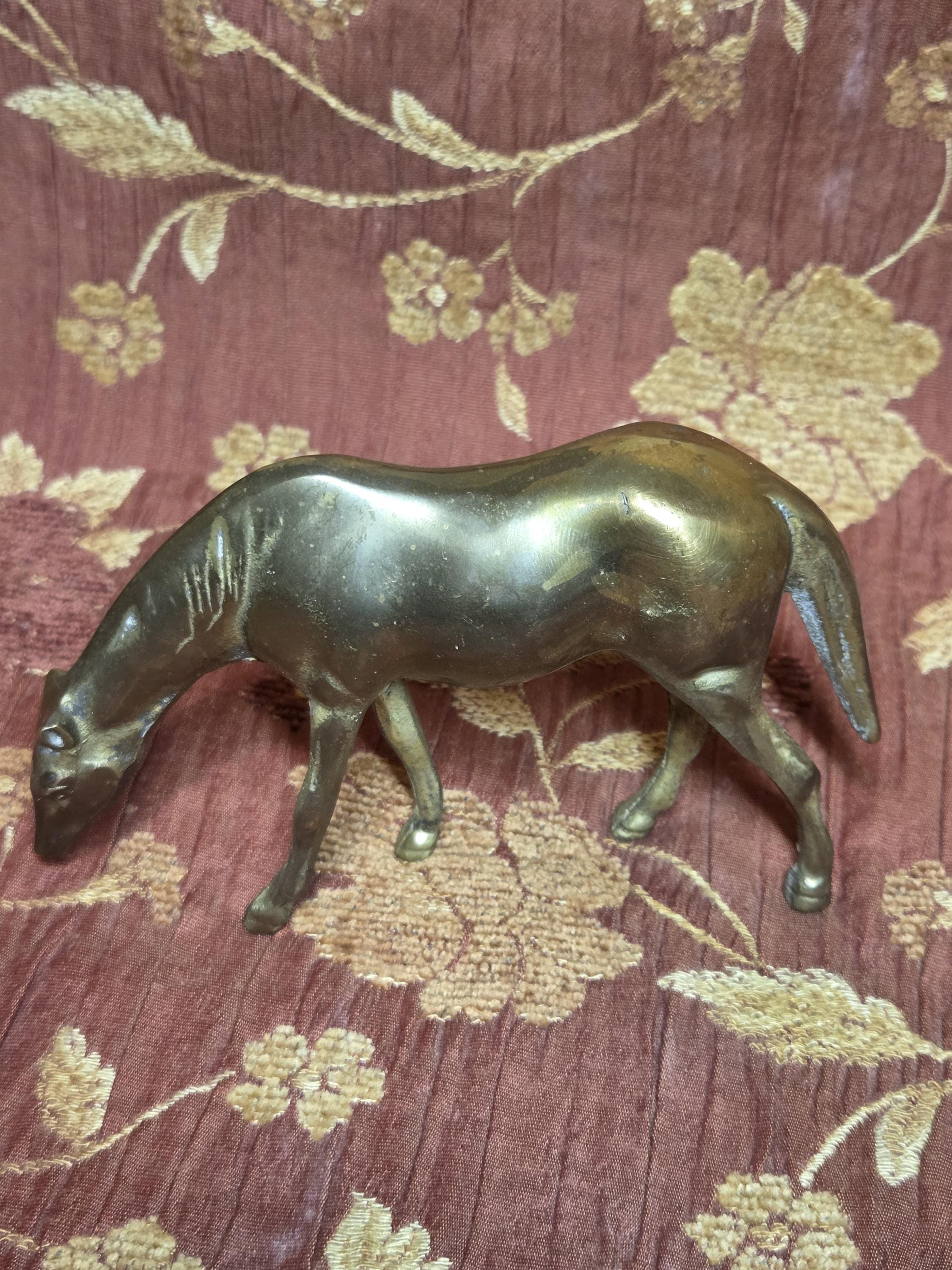 ヴィンテージの真鍮製馬の置物 - 乗馬用ホームデコレーション - Etsy 日本
