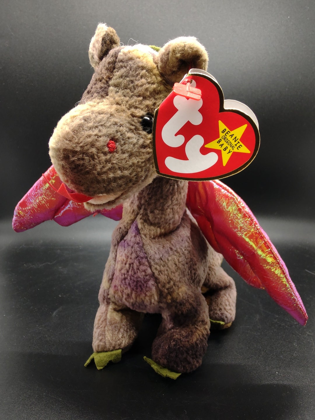 Ty Beanie Baby Scorch the Multi-color Dragon W/wings Stamped - Etsy