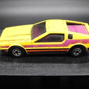 Vintage Hot Wheels 1979 Delorean Turismo Yellow 1:64 Diecast Car - Rare Malaysia