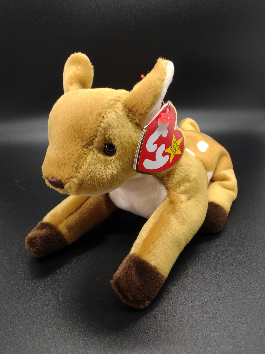 Ty Beanie Baby Whisper the Fawn W/stamp 416, Retired Rare MWMT Etsy