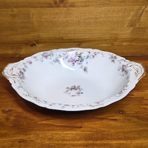 Vintage Theodore Haviland Limoges France Pink Flower Vegetable Dish