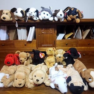 Ty Beanie Babies Puppy Dog Animal Plush (Pvc/PE) You choose, MWMT