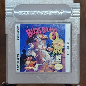 ビンテージ バッグス・バニー クレイジーキャッスル 2 ゲームボーイカートリッジ 1991 - テスト済み & 動作中