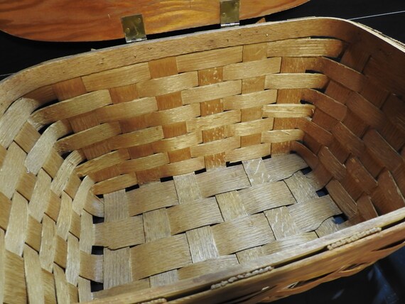 Peterboro Basket Company Large Vintage Wooden Pic… - image 3