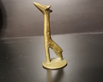 Miniature Brass Giraffe Statue/figurine