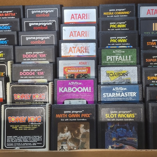 Atari 2600 Games, you pick!  Tested and working, 41 titles WITH manuals!  Vintage and in great shape!