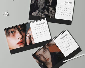 Calendrier de bureau Skz | Calendrier de bureau quadrillé 2026