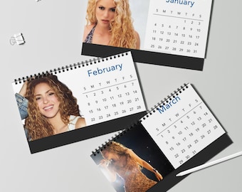 Calendario de escritorio / Calendario de escritorio con fotos de artistas musicales
