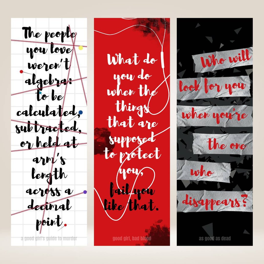 A Good Girl's Guide to Murder Bookmarks Etsy