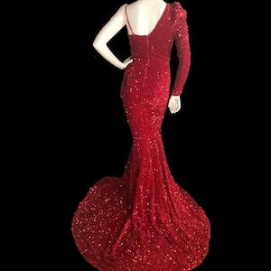 Red sequins dress. Day of the Dead costume. The Book of Life La Muerte costume.