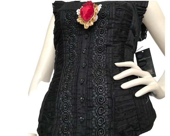 Vintage blouse corset style. La Catrina costume. … - image 2