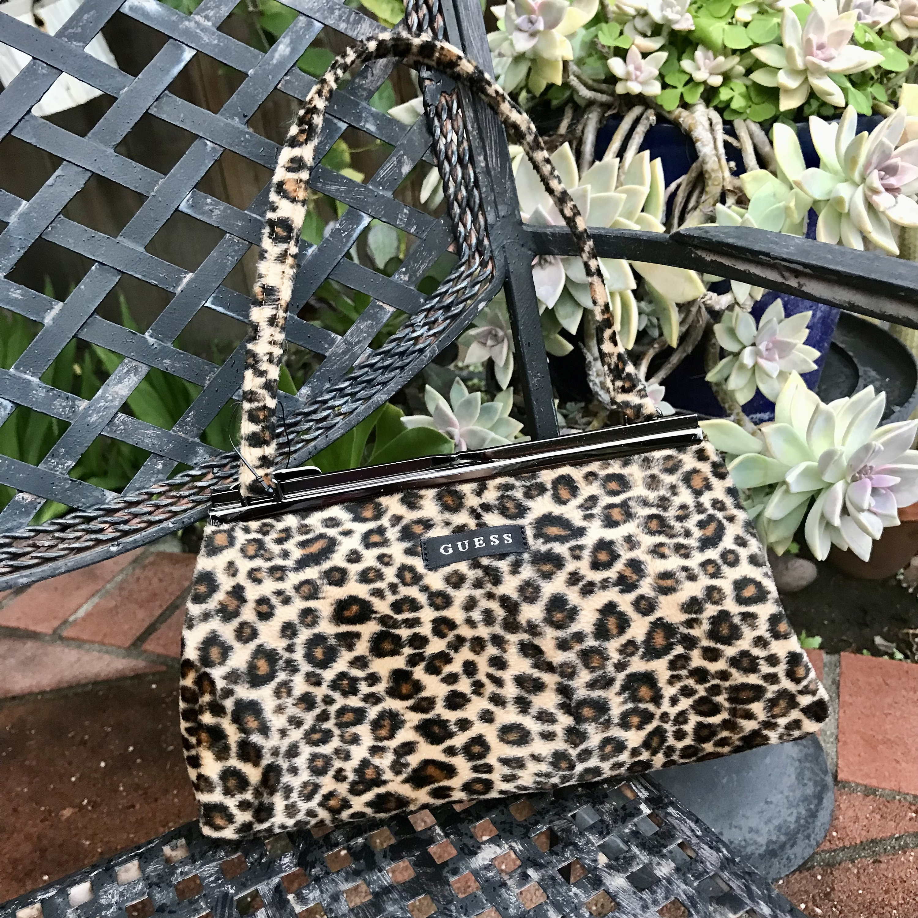 Guess leopard print purse | Printed purse, Purses, Faux leather