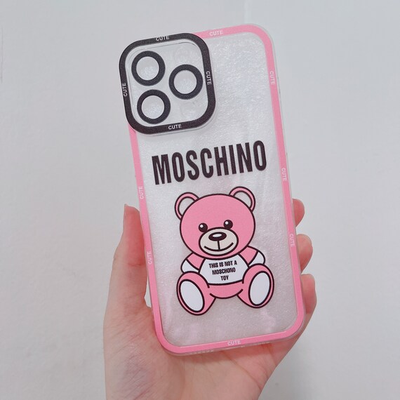 Pink Cute Moschino Transparent Clear Case iPhone 14 Pro - Etsy