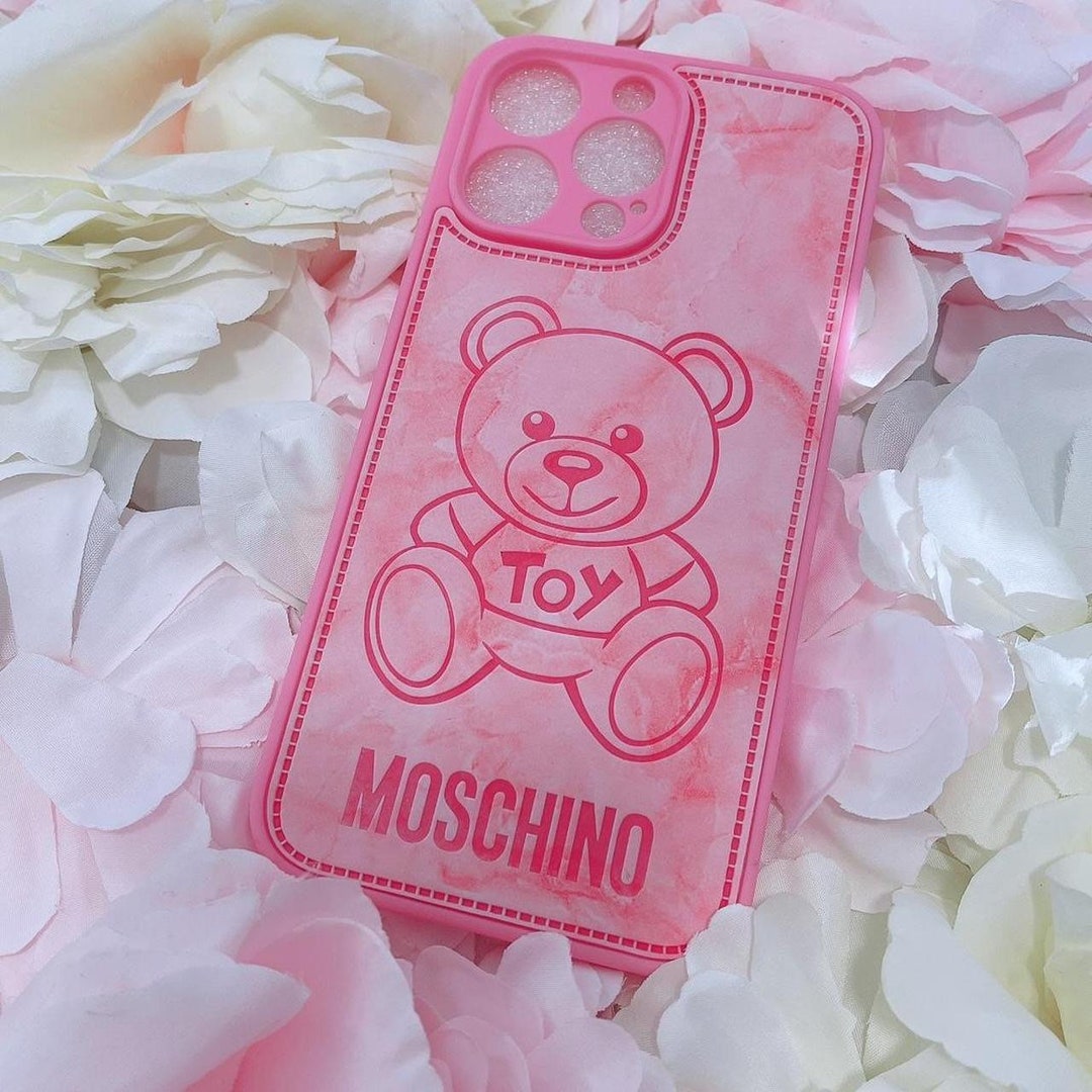 Luxury Leather Soft Moschino iPhone Case 16 Pro/16 Pro Max