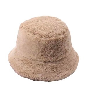 Fluffy Fur Bucket Hat| For Winter Fall, Fuzzy Faux, Plush Bucket Hat