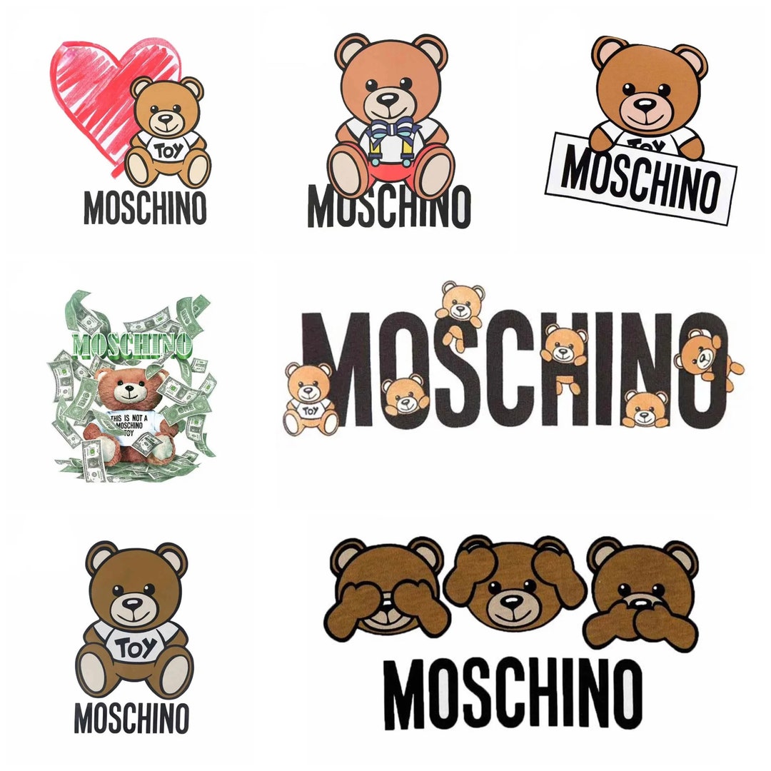 Cute Bear Moschino Logo Stickers Etsy