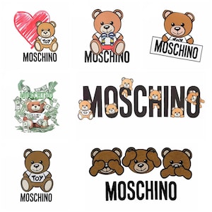 Cute Bear Moschino Logo Stickers|