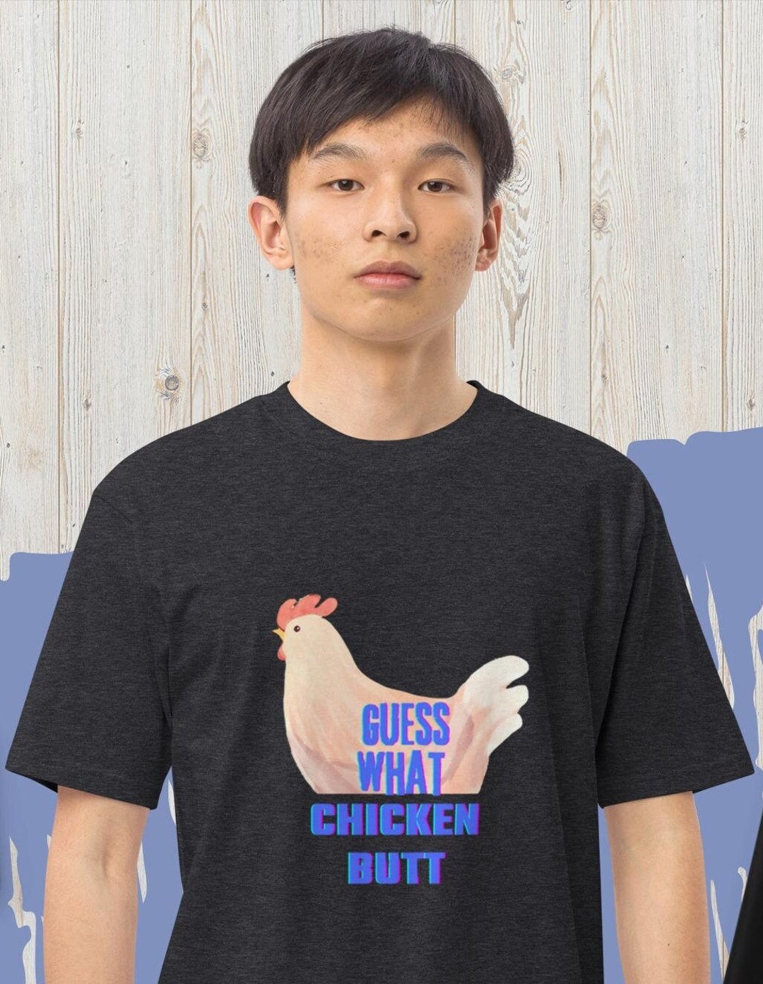 Chicken Tshirt Guess What Chicken Butt Etsy